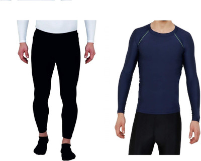 unbeatable Solid Men Round Neck Dark Blue, Black T-Shirt