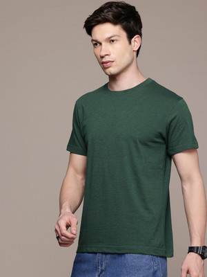 METRONAUT Solid Men Round Neck Green T-Shirt