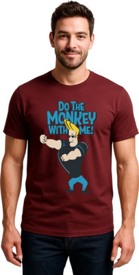 RasJon Printed Men Round Neck Red T-Shirt