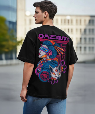 BEWAKOOF Graphic Print Men Round Neck Black T-Shirt