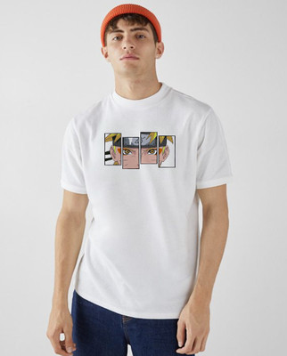 Fandloom Printed Men Round Neck White T-Shirt