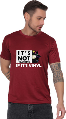 MAAICONSULTANT Graphic Print Men Round Neck Maroon T-Shirt