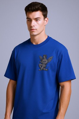 goodsign Printed Men Round Neck Blue T-Shirt