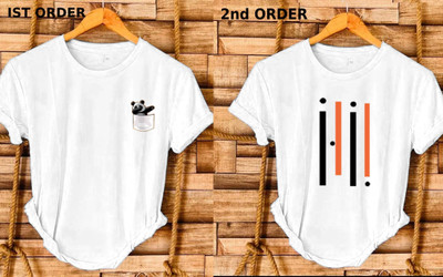 FASHLOOK Printed Men Round Neck Multicolor T-Shirt