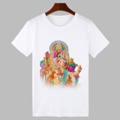 Sai Gallery Self Design, Printed, Graphic Print Men Round Neck White T-Shirt