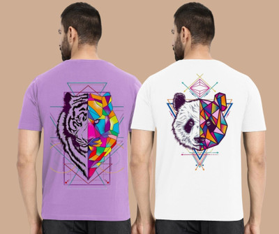 Kasendra Graphic Print Men Round Neck Multicolor T-Shirt