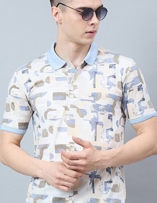 Austin Wood Printed Men Polo Neck Multicolor T-Shirt