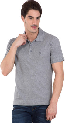 JOCKEY Solid Men Polo Neck Grey T-Shirt
