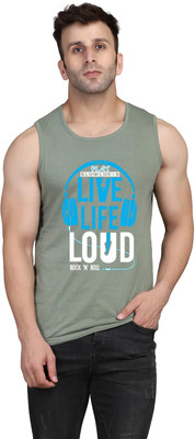 SLOWLORIS Typography Men Scoop Neck Light Green T-Shirt