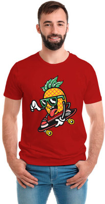 SmarTee Street Printed Men Round Neck Red T-Shirt