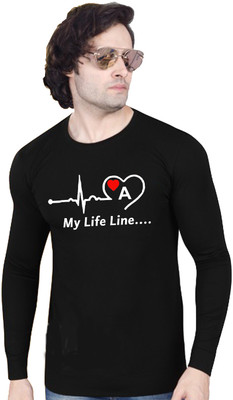 EAZYTEK Printed, Typography Men Round Neck Black T-Shirt