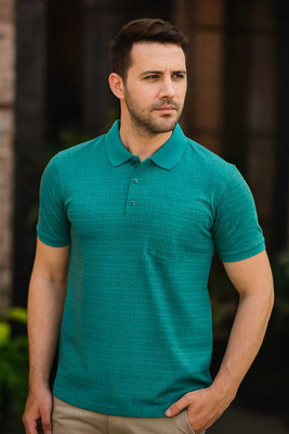 Amarnath Traderzs Solid Men Polo Neck Reversible Dark Green T-Shirt
