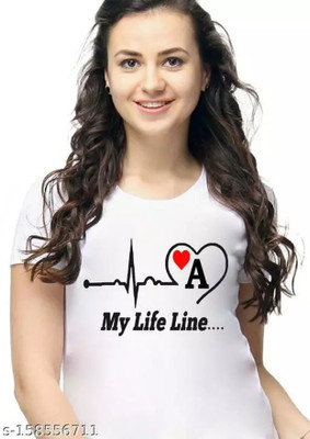 Zenloop Styles Printed Women Round Neck White T-Shirt
