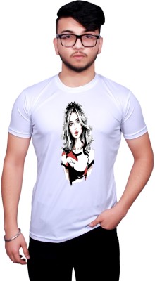 NITYANAND CREATIONS Printed Men Round Neck White T-Shirt