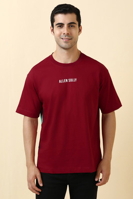 Allen Solly Printed Men Round Neck Maroon T-Shirt