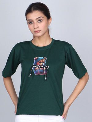 urban trees Casual Printed Women Light Green Top
