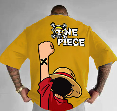 BuckleMen Printed Men Round Neck Yellow T-Shirt