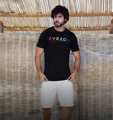 Zvezda Printed Men Round Neck Black T-Shirt