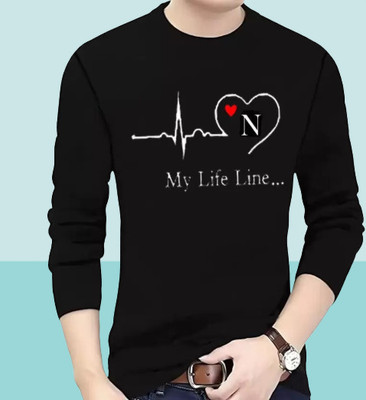 AnilKumarMart Printed, Typography Men Round Neck Black T-Shirt