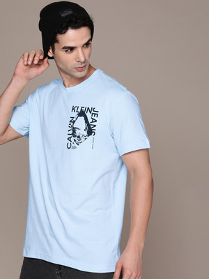 Calvin Klein Jeans Solid Men Round Neck Blue T-Shirt