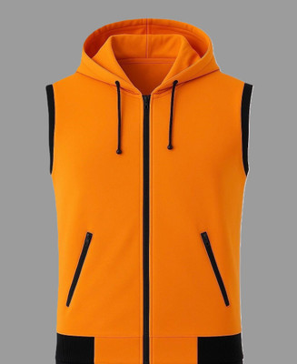 VASTRAART Solid Men Hooded Neck Red T-Shirt