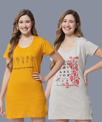 Trendy World Women Nightshirts(Multicolor)