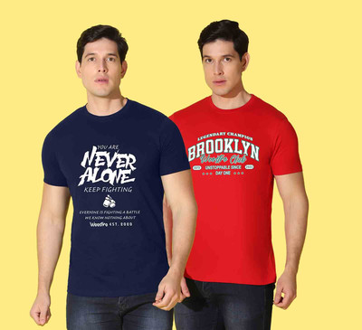 WOOSTRO Graphic Print Men Round Neck Multicolor T-Shirt