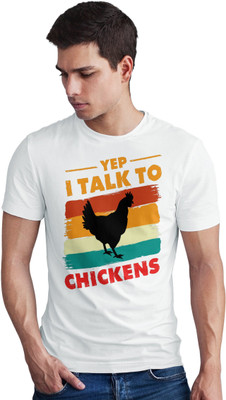 SeBLo Printed Men Round Neck White T-Shirt