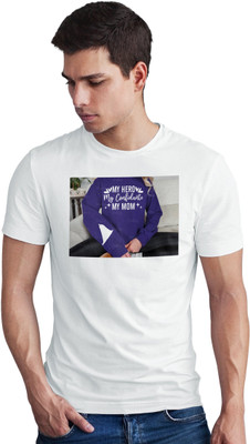 Seek Buy Love Printed Men Round Neck White T-Shirt