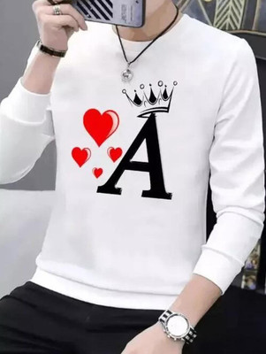 ApheFashion Graphic Print, Typography Men Round Neck White T-Shirt