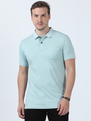 Classic Polo Printed Men Polo Neck Green T-Shirt