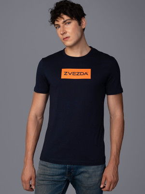 Zvezda Printed Men Round Neck Black T-Shirt