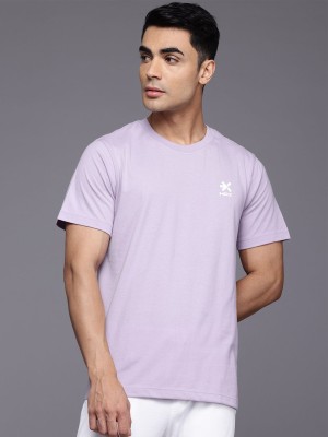 HRX by Hrithik Roshan Printed Men Round Neck Purple T-Shirt