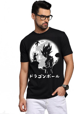 BROTEES Printed Men Round Neck Black T-Shirt