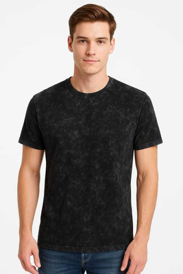 RTDASENTERPRISE Printed Men Round Neck Black T-Shirt