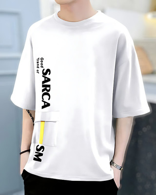 Autna Printed Men Round Neck White T-Shirt