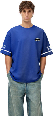 SONI BROS Printed Men Round Neck Blue T-Shirt