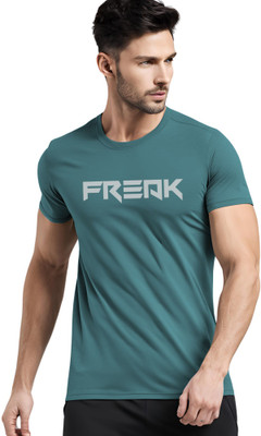 3colors Printed Men Round Neck Blue T-Shirt