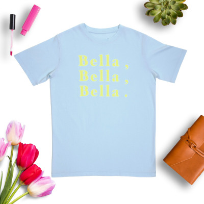 ATTIRE JUNCTION Graphic Print Women Round Neck Blue T-Shirt