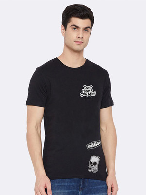 Kook N Keech Disney Graphic Print Men Round Neck Black T-Shirt