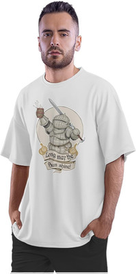 KRYONIX Printed Men Round Neck White T-Shirt