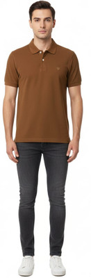 Funster Solid Men Polo Neck Multicolor T-Shirt