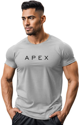 3colors Printed Men Round Neck Grey T-Shirt