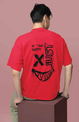 Desi Designs Textiles Pvt Ltd Printed Men Round Neck Red T-Shirt