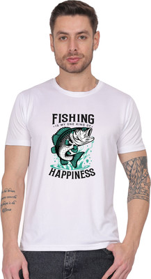LIFE STYLE COMMERCE Printed Men Round Neck White T-Shirt