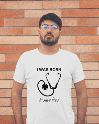 Uniqme Printed Men Round Neck White T-Shirt