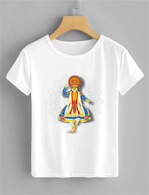 HamsaMART.com Casual Graphic Print Women White Top