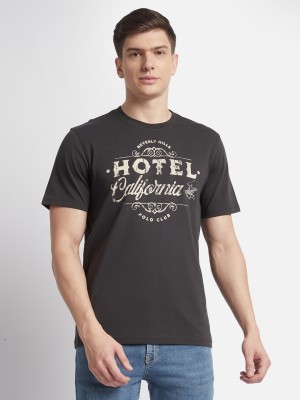 Beverly Hills Polo Club Printed Men Round Neck Black T-Shirt