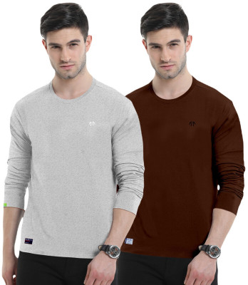 Triptee Solid Men Round Neck Multicolor T-Shirt