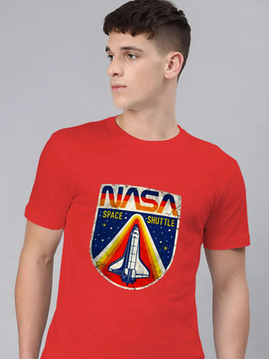 JP Creation Printed, Typography Men Round Neck Red T-Shirt